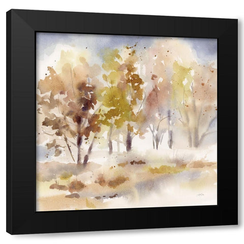 Autumn Grove Black Modern Wood Framed Art Print with Double Matting by Pete, Katrina