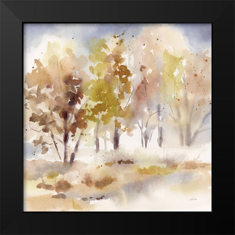 Autumn Grove Black Modern Wood Framed Art Print by Pete, Katrina