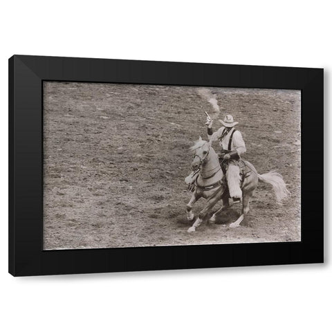Rodeo I Sepia Black Modern Wood Framed Art Print by Larson, Nathan