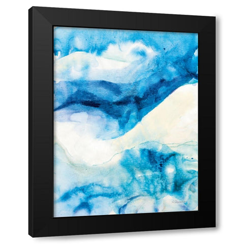 Mountain Mist III Black Modern Wood Framed Art Print by Hristova, Albena