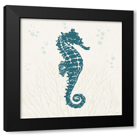 Seaside Style II Blue Black Modern Wood Framed Art Print with Double Matting by Tavoletti, Anne