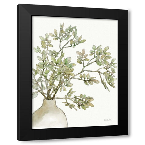 Potted Leaves I Black Modern Wood Framed Art Print by Trimbach, Leslie