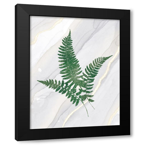 Agate Ferns X Black Modern Wood Framed Art Print with Double Matting by Wild Apple Portfolio