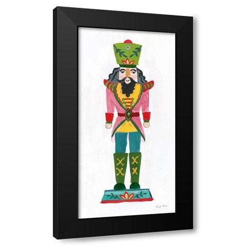 Holiday Nutcrackers IV Black Modern Wood Framed Art Print with Double Matting by Zaman, Farida