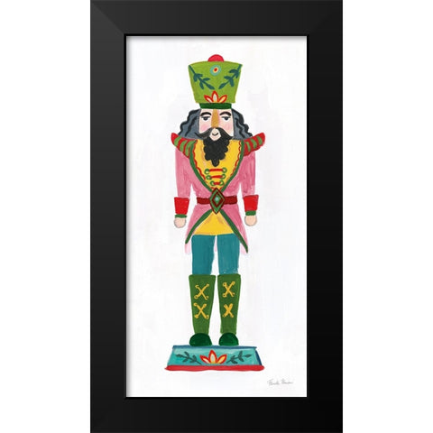 Holiday Nutcrackers IV Black Modern Wood Framed Art Print by Zaman, Farida