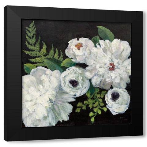 Midnight Bouquet I Black Modern Wood Framed Art Print with Double Matting by Purinton, Julia