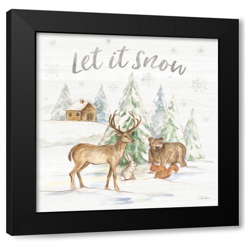 Winter Wonderland V Black Modern Wood Framed Art Print by Vassileva, Silvia