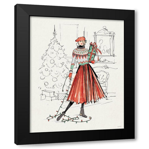 Holiday Fashionistas II Black Modern Wood Framed Art Print by Tavoletti, Anne