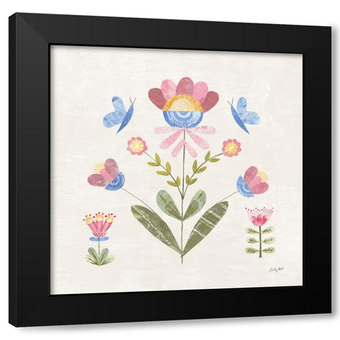 Folk Cottage III Black Modern Wood Framed Art Print with Double Matting by Prahl, Courtney