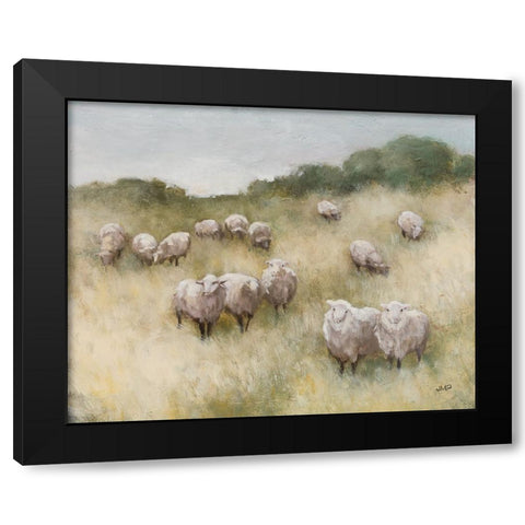 Flock Black Modern Wood Framed Art Print by Purinton, Julia
