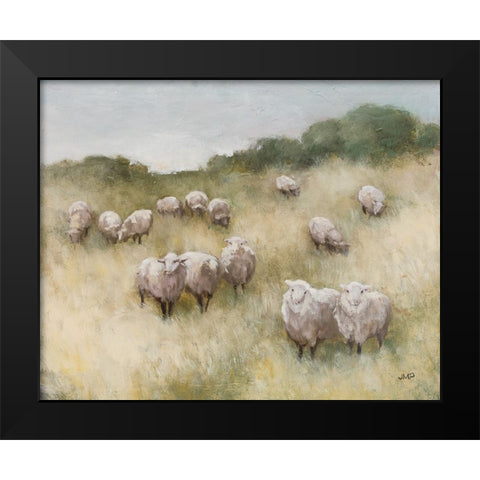 Flock Black Modern Wood Framed Art Print by Purinton, Julia