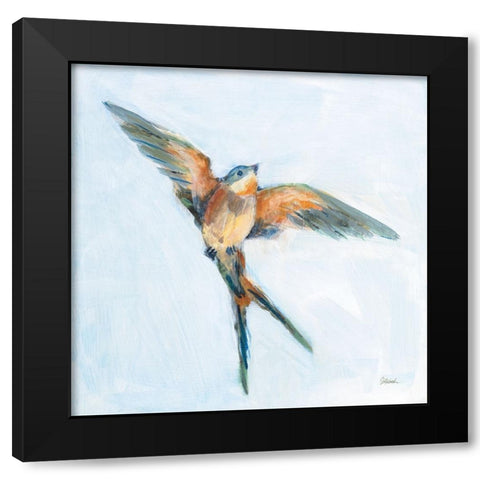 Barn Swallow Flight I Black Modern Wood Framed Art Print with Double Matting by Schlabach, Sue