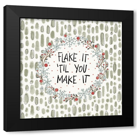 Holiday Fun VII Black Modern Wood Framed Art Print with Double Matting by Tavoletti, Anne