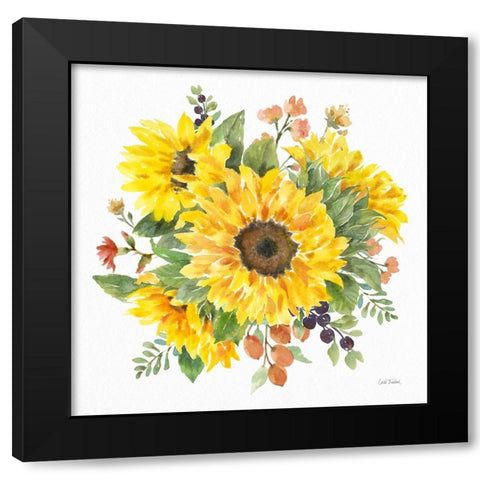 Autumn Breeze VI Black Modern Wood Framed Art Print with Double Matting by Trimbach, Leslie