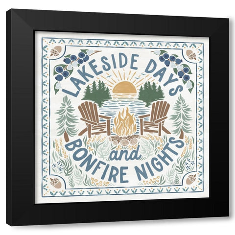 Lakeside Days IV Black Modern Wood Framed Art Print with Double Matting by Marshall, Laura