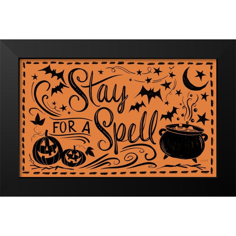 Halloween Thoughts I Black Modern Wood Framed Art Print by Tavoletti, Anne
