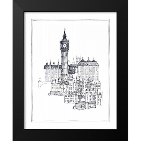 Big Ben Black Modern Wood Framed Art Print by Tillmon, Avery