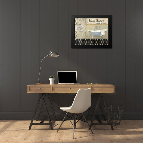 Savons de Bains I Black Modern Wood Framed Art Print by Tillmon, Avery