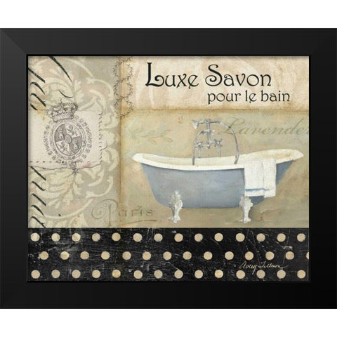 Savons de Bains I Black Modern Wood Framed Art Print by Tillmon, Avery