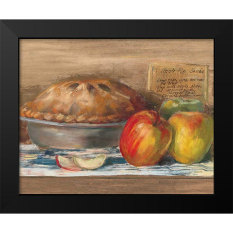 Apple Pie Black Modern Wood Framed Art Print by Rowan, Carol