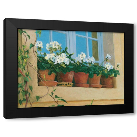 Chateau Creancey Window Black Modern Wood Framed Art Print by Novak, Shirley
