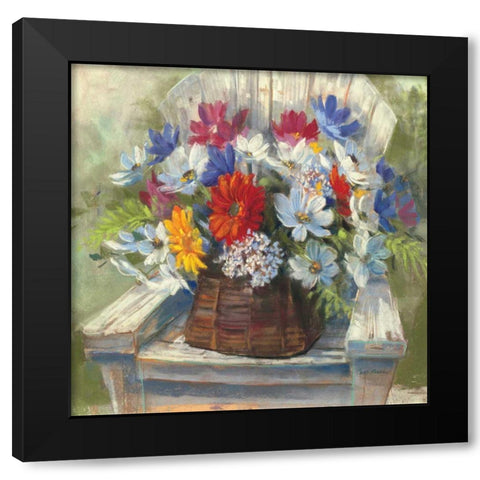 Adirondack Bouquet Black Modern Wood Framed Art Print with Double Matting by Rowan, Carol