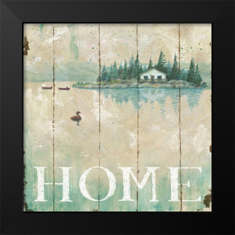 Waterside Lodge I Black Modern Wood Framed Art Print by Brissonnet, Daphne