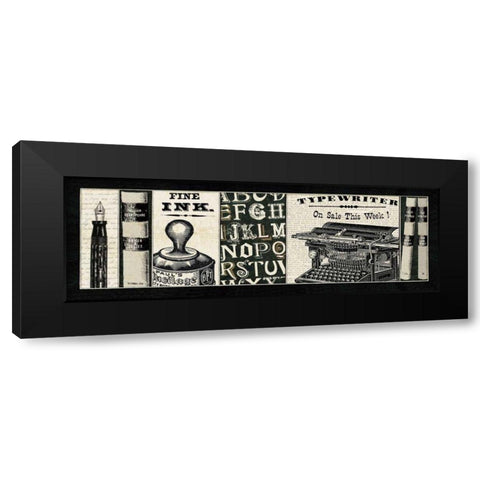Librarian II Black Modern Wood Framed Art Print with Double Matting by Pela Studio