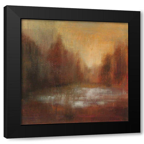 Rain I Black Modern Wood Framed Art Print by Vassileva, Silvia