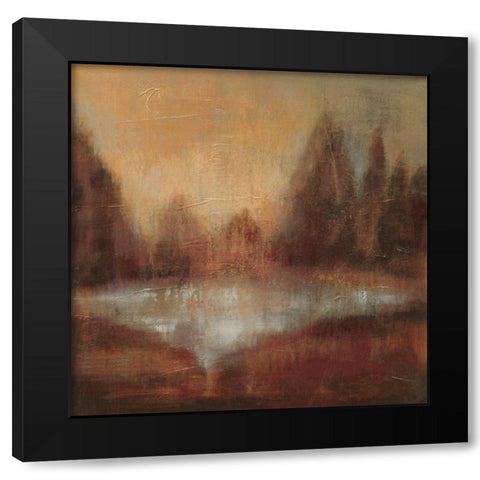 Rain II Black Modern Wood Framed Art Print by Vassileva, Silvia