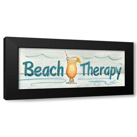 Beach Therapy - In Color Black Modern Wood Framed Art Print by Tillmon, Avery