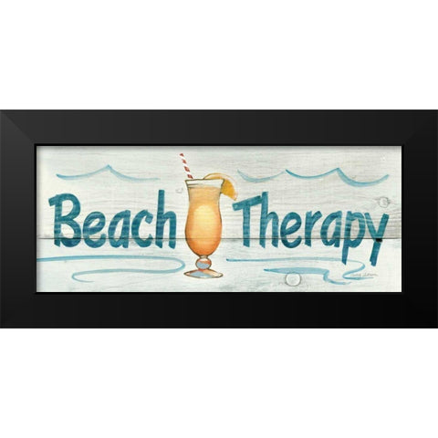Beach Therapy - In Color Black Modern Wood Framed Art Print by Tillmon, Avery