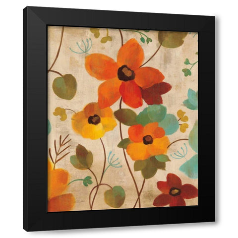 Vibrant Embroidery III Black Modern Wood Framed Art Print with Double Matting by Vassileva, Silvia