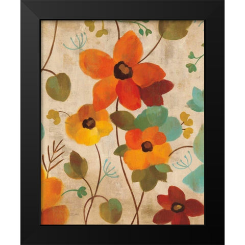 Vibrant Embroidery III Black Modern Wood Framed Art Print by Vassileva, Silvia