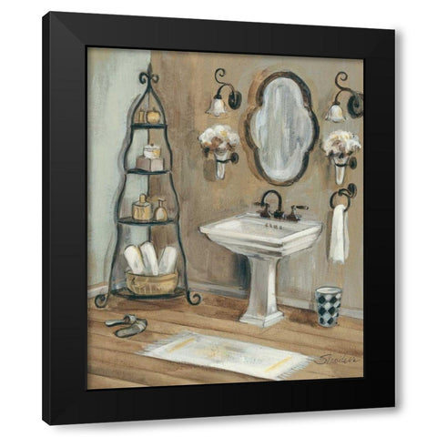French Bath I Black Modern Wood Framed Art Print with Double Matting by Vassileva, Silvia