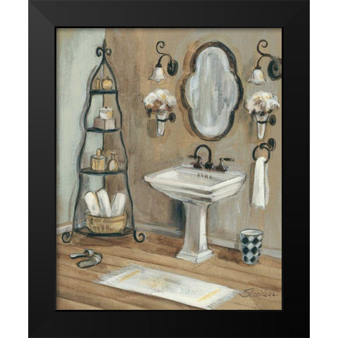 French Bath I Black Modern Wood Framed Art Print by Vassileva, Silvia