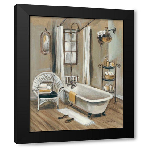 French Bath II Black Modern Wood Framed Art Print with Double Matting by Vassileva, Silvia