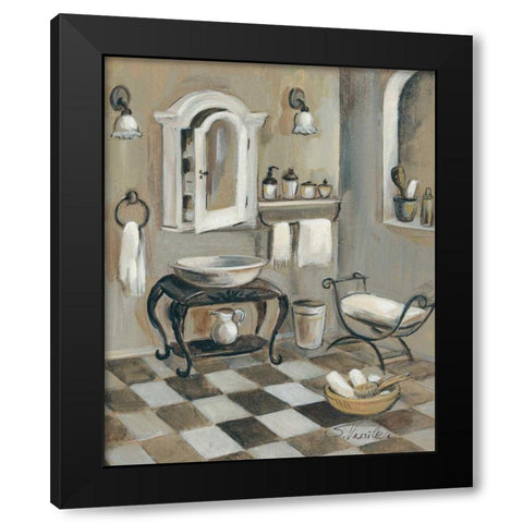 French Bath IV Black Modern Wood Framed Art Print by Vassileva, Silvia