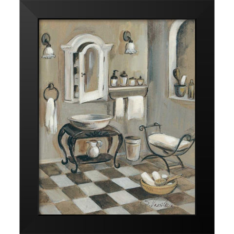 French Bath IV Black Modern Wood Framed Art Print by Vassileva, Silvia