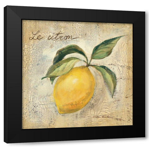 Le Citron Black Modern Wood Framed Art Print by Vassileva, Silvia
