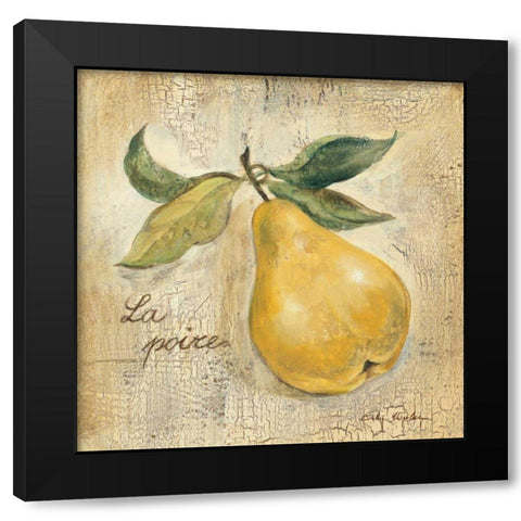 La Poire Black Modern Wood Framed Art Print with Double Matting by Vassileva, Silvia