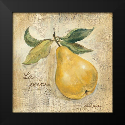 La Poire Black Modern Wood Framed Art Print by Vassileva, Silvia