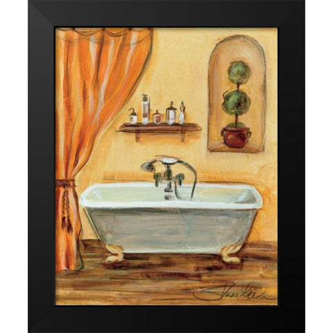 Tuscan Bath I Black Modern Wood Framed Art Print by Vassileva, Silvia