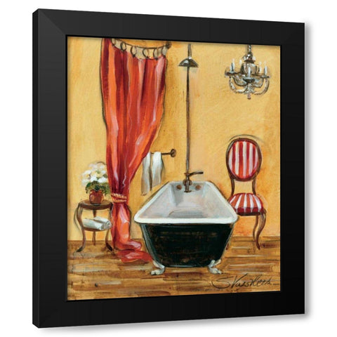 Tuscan Bath III Black Modern Wood Framed Art Print with Double Matting by Vassileva, Silvia