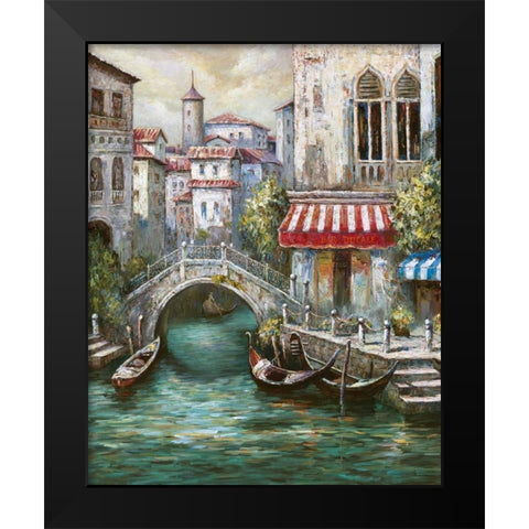 Venetian Motif I Black Modern Wood Framed Art Print by Mancini, Gianni