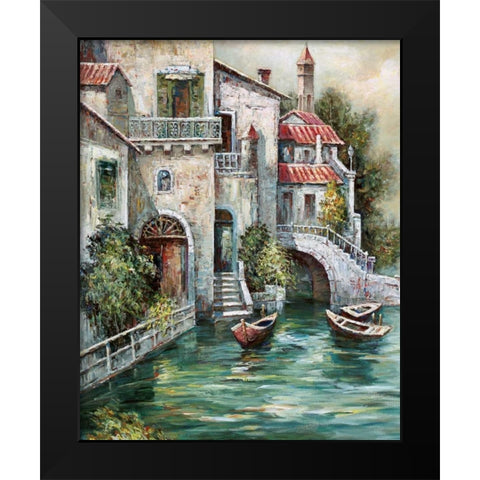 Venetian Motif II Black Modern Wood Framed Art Print by Mancini, Gianni