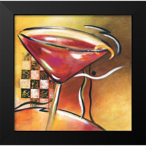 Shaken Not Stirred I Black Modern Wood Framed Art Print by Brey, Michael