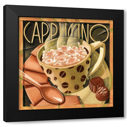 Cappuccino and Cafe B Black Modern Wood Framed Art Print with Double Matting by Edinjiklian, Teddy