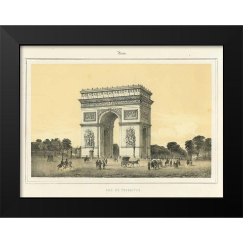 Arc de Triomphe Black Modern Wood Framed Art Print by Rogers, Adam