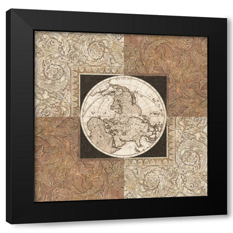 Worldly Perspective I Black Modern Wood Framed Art Print with Double Matting by Bannister, Cory
